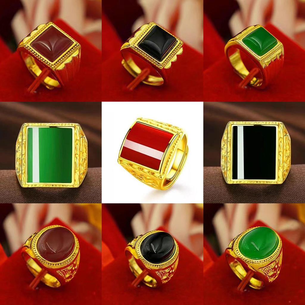 Distinctive Brass Goldplated Open Ring Embellished With Elegant Gemstone For Fashion Lovers