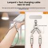 Кабель данных Type C Lanyard для мобильного телефона 2 в 1 PD66W Быстрая зарядка Ремешок для телефона Съемный Противопотерянный Подвесной шнурок для телефона