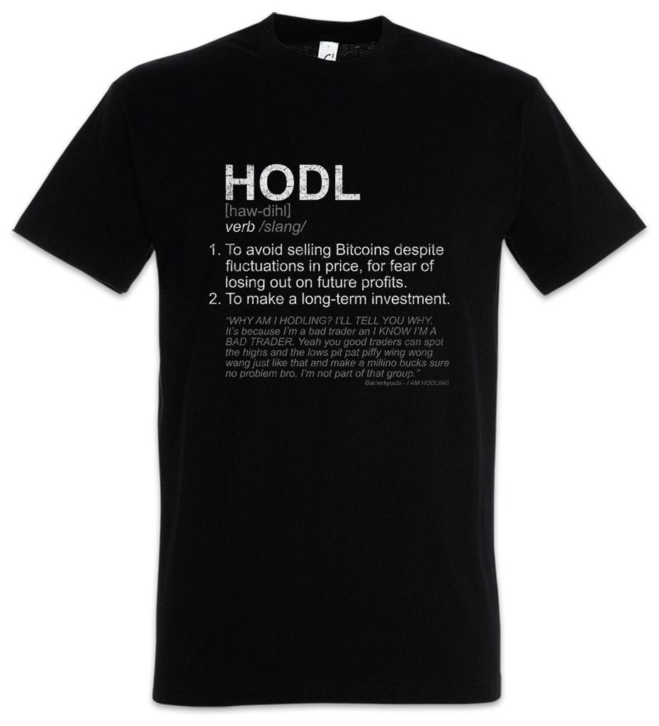 Футболка HODL II Мужская Женская Футболки Топ Криптовалюты Криптовалюта Цифровой Блокчейн Забавный Знак