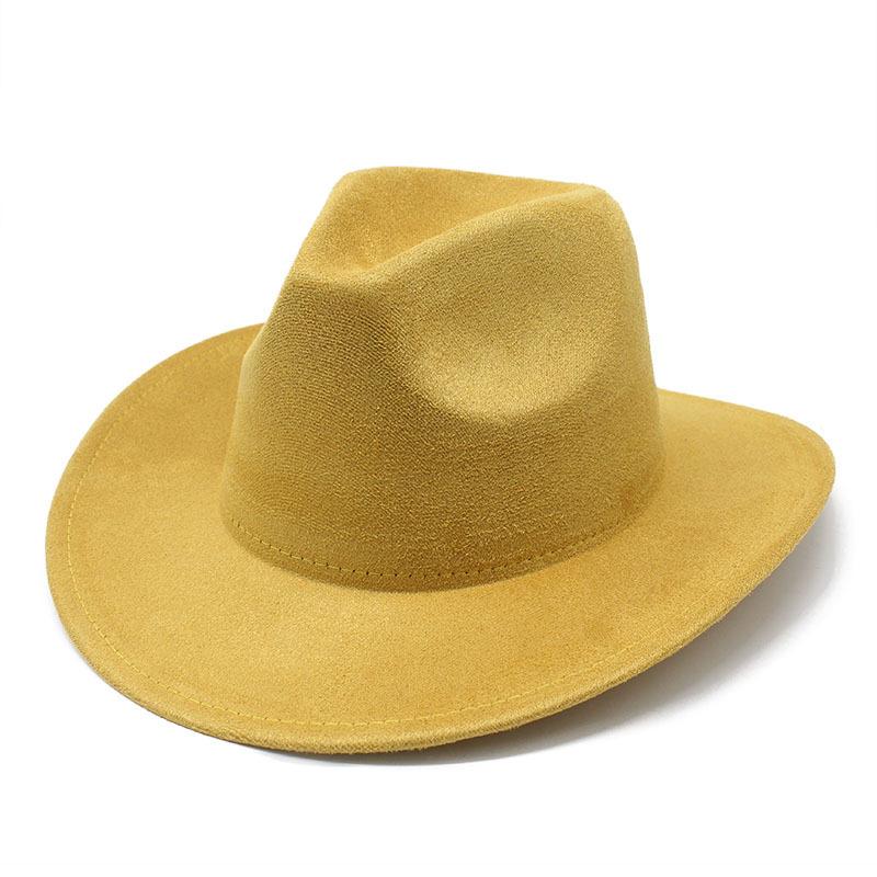 Suede Men'S Ladies Jazz Hat Fashion Vintage British Felt Hat Felt Top Hat Women'S Hat