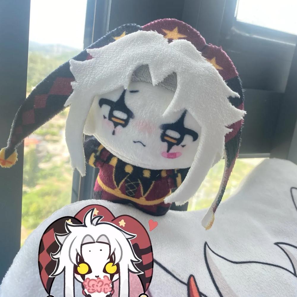 Game The Freak Circus Pierrot Cosplay Doll Plush Stuffed Cotton Figure Dolls Soft Plushies Carnival Accessories Halloween Props