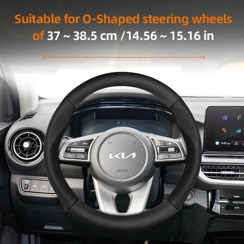 Для KIA Чехол на руль из перфорированной кожи с текстурой под карбон Sportage Nq5 Rio 3 4 Ceed Jd Stonic Stinger Forte Picanto