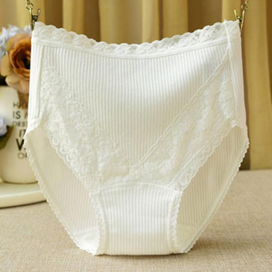 Stylish Female Panties Thin Flat Belly Moisture Wicking Solid Color High Waist Women Briefs Inside Wear