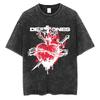 Винтажная футболка с графикой кота Deftones в стиле рок-н-ролл для мужчин и женщин, ретро хип-хоп, с коротким рукавом, уличная одежда
