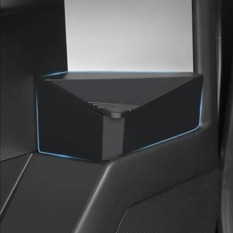 Car Door Storage Box for Tesla Cybertruck 2024 2025 Multi Functiona Door Storage Trash Can Privacy Box Car Interior Accessories