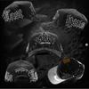 Adjustable Unisex Baseball Cap With Embroidered Letter Rhinestone Decor Hip Hop Style