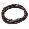 Ювелирные изделия с бриллиантами в стиле ретро для женщин и мужчин, многослойный плетеный кожаный браслет-манжета, браслет