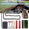 53 Inch  Convenient Bracelet Hand Saw with 68 Double-sided Blade for Outdoor High Reach Tree Limb Hand Rope Saw  Manual Chain Wire Saw Scroll