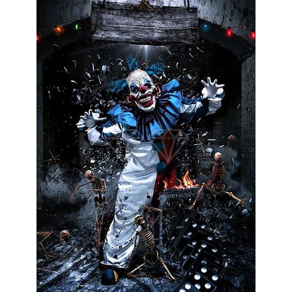 DIY 5D Diamond Painting Diabio Clown Diamond Mosaic Cross Stitch Kits Home Decoration Full Round Diamond Embroidery