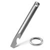 TIMULTI Titanium Bar Small with Opener and Ruler for Everyday EDC 4-in-1 Multi-Tool Use,