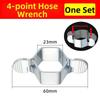 1/5Pcs Durable Stainless Steel Hexagon Nut Wrench Detachable Reusable Hex Wrench 4-point Pipe Hose Wrench Pipe Water Heater