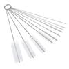 10 шт., набор соломенных кистей из нейлоновой трубки, щетка для чистки очков, клавиатуры (белый)