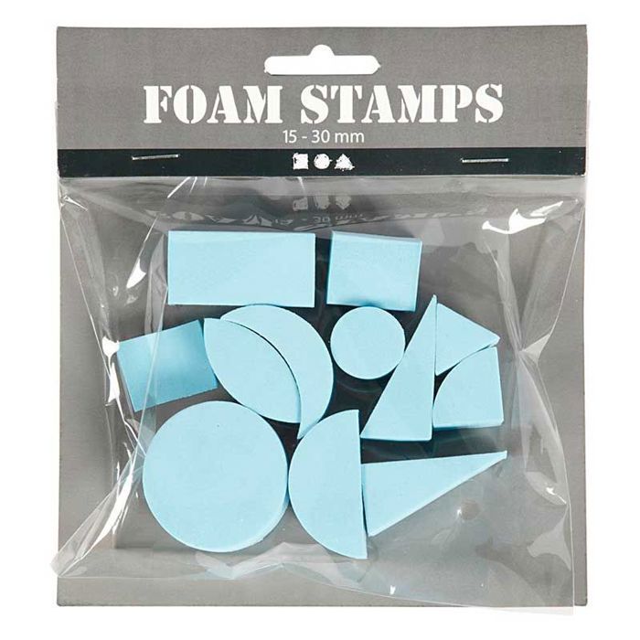 12 tampons mousse EVA - Formes géométriques