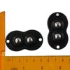 4Pcs Stainless Steel Mini Caster Wheels Black Appliance Wheels Paste Mini Roller  Furniture Box
