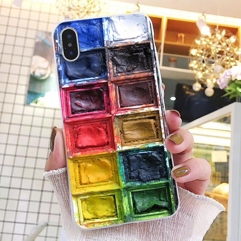 Watercolors Set Paint Palette Painting Box Phone Case For iPhone 17ProMax Air 16 15 14 13 Pro Max 15 16 Pro 15Plus