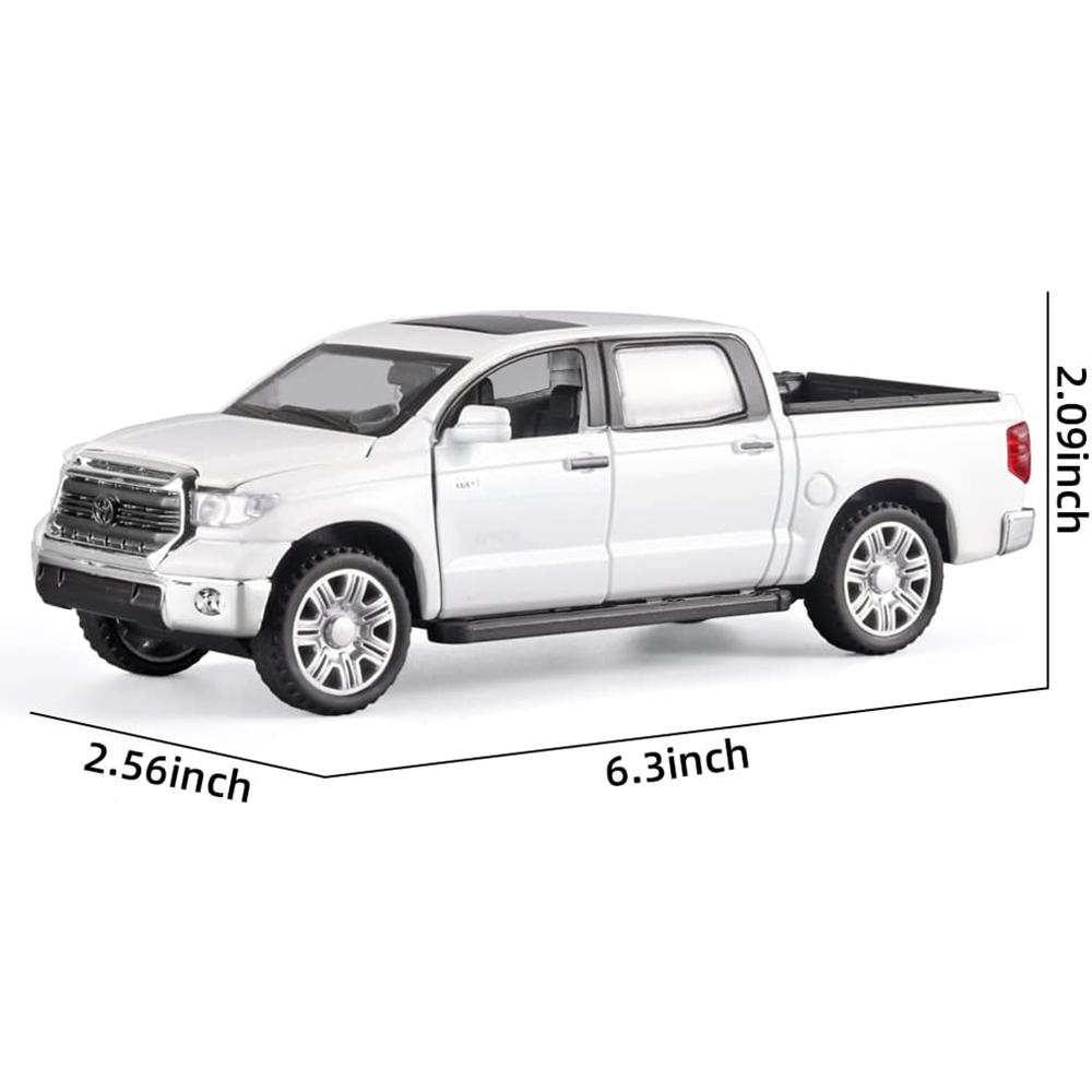 1/32 Масштаб Toyota Tundra Пикапы Литые автомобили Модель игрушки, игрушка из цинкового сплава со звуком и светом, откат, подарки на день рождения для детей