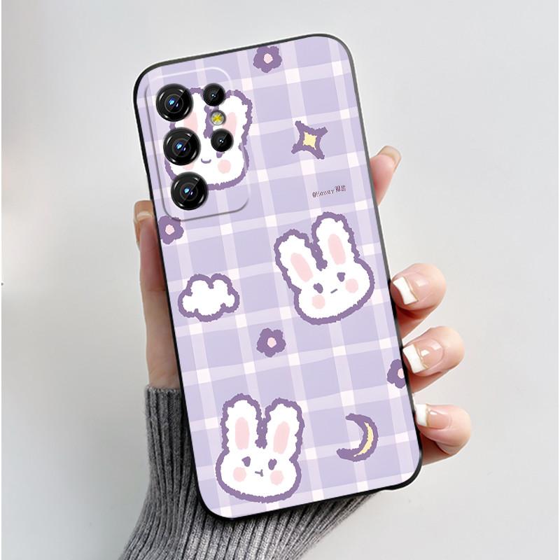 Чехол для Oukitel C1 Чехол для Oukitel C1 Pro Роскошный Милый Кролик с Сердечками Смешной Рисунок Черный ТПУ Мягкий Силикон Защитный Чехол для Телефона