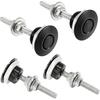 Pack of 4 Universal Aluminum Vehicle Hood P,Diameter 1.25" Quick Latch Bumper Release,Hood P for Race Car - Black