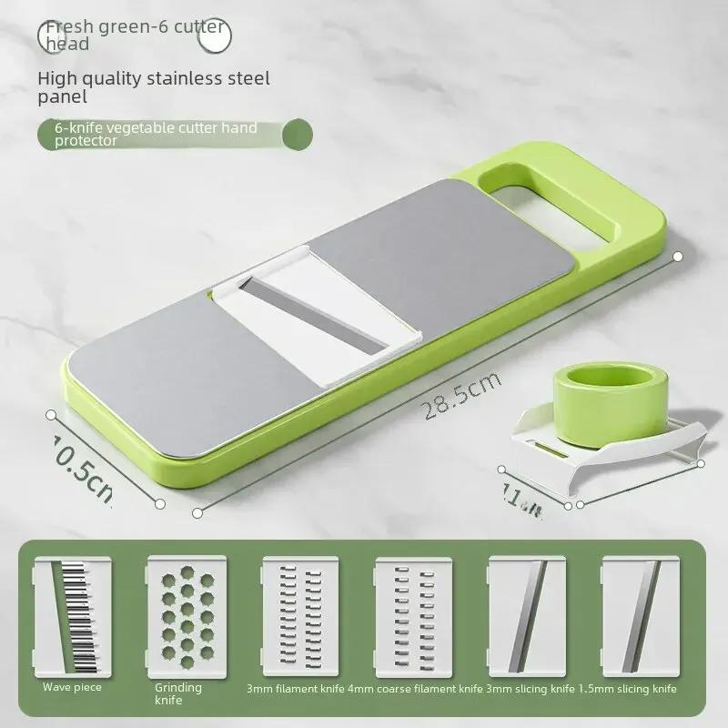 Multi-functional Home Kitchen Slice Cutter No Hands Required Vegetable Slicer Dicer Shredder Storage Organizer Tool