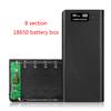 Multifunctional Power Bank Shell Charger Box with 2 USB Output Ports 8 Slot Batteries Container DIY Case