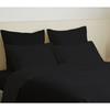 Pack complet 6 pièces unicolore Noir housse de couette pour lit 160 x 200 cm