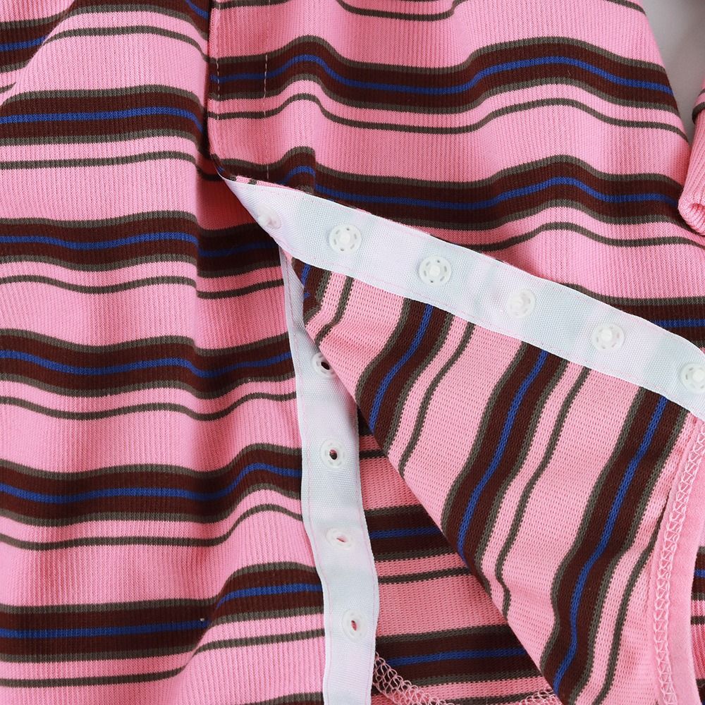 Fashionable Pet Dog Clothes Polyester Dog Pajamas Durable Puppy Stripes Jumpsuits Home