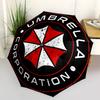 1pc Umbrella Corporation Logo Automatic Opening Folding Umbrella - Portable 3-Fold Design with Iron Frame - Outdoor, for Fans, Travelers, Daily U