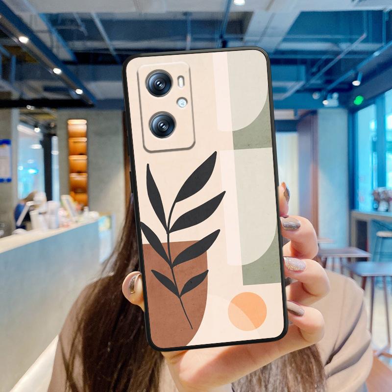 Vintage Flower Leaves For OPPO Find X6 X5 X3 A54S A5 A94 A16 A53S A57 A74 A72 A98 A78 A96 A9 5G Black Soft Phone Case