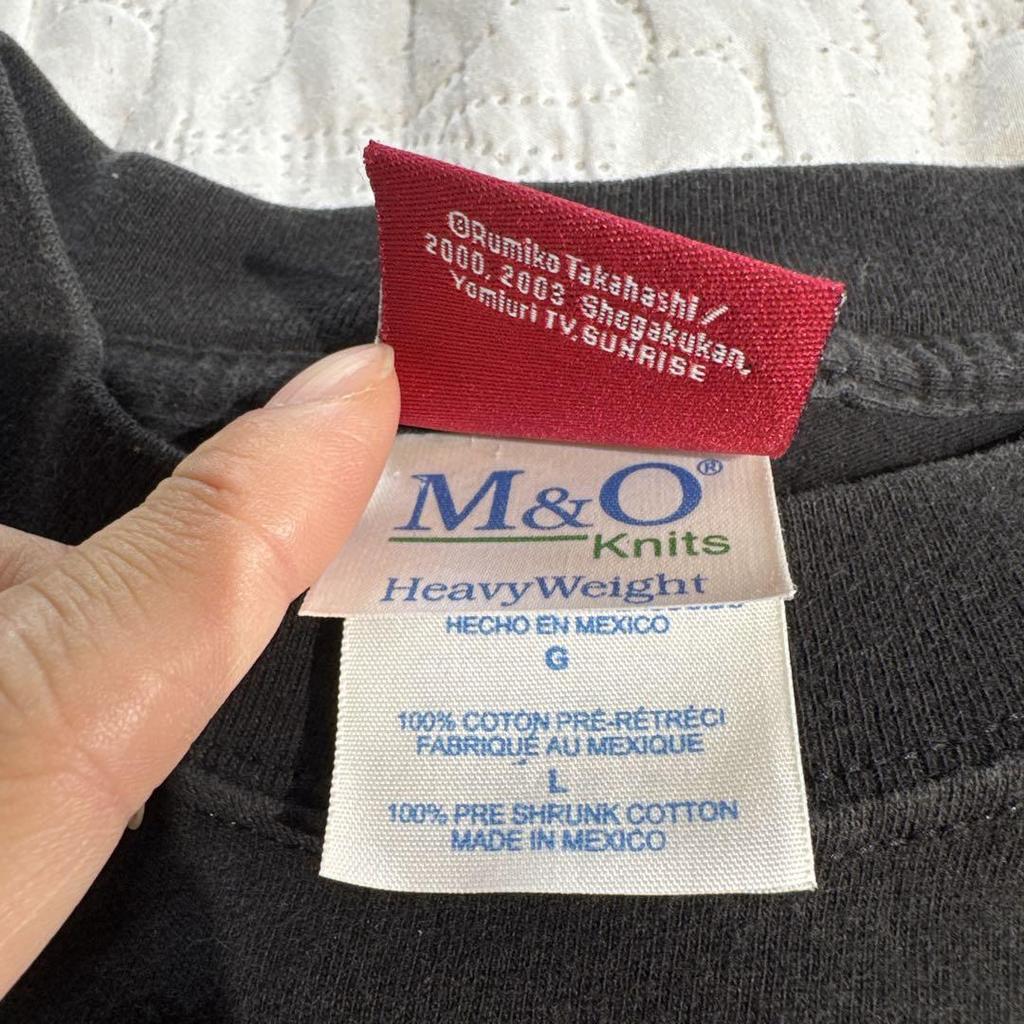 [Б/У] Редкая винтажная футболка 90-х [Инуяша], размер L, одежда б/у