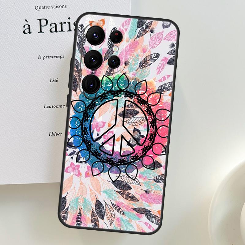 Hippy Hippie Psychedelic Art Peace Phone Case For Samsung Galaxy S25 Ultra S9 S10 S20 FE S21 S22 S23 Plus S24 Ultra Cover Shell