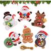 12/24 шт. Рождественские карточки-держатели для конфет и шоколада, подарочные упаковочные пакеты для детей, подвески для елки, рождественская вечеринка, домашний декор