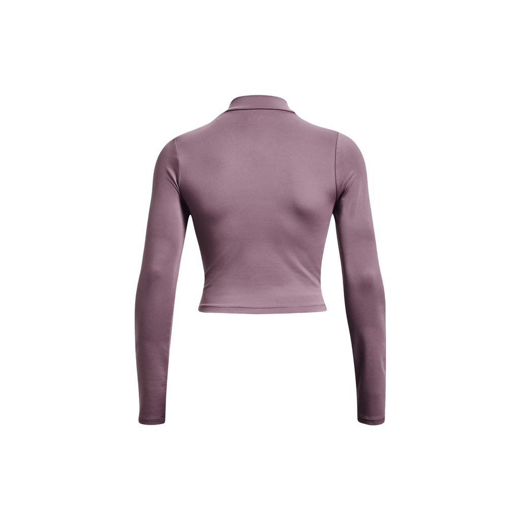 Under Armour Однотонный приталенный свитер с высоким воротом и длинными рукавами, женский свитшот, фиолетовый 1380773-500