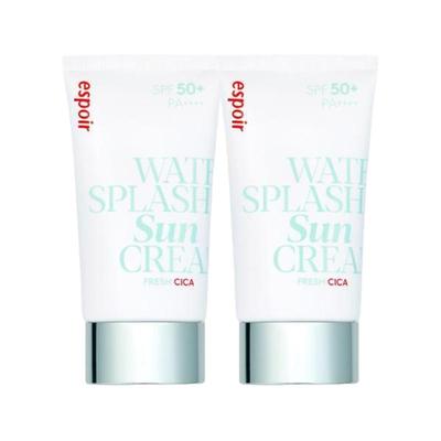 Солнцезащитный крем Water Splash Fresh Cica SPF50+ PA++++ Успокаивающая УФ-защита 60 мл x 2 шт.