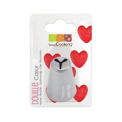 Кондитерская насадка - SCRAPCOOKING - Сердце из нержавеющей стали - 2,4 x 3,7 см - Круглая - Продается поштучно