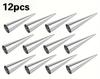 [Heavy-Duty | Stainless Steel] 12pcs Heavy-Duty Stainless Steel Cream Cone Molds | Non-Stick Spiral Pastry Tubes for Ice Cream