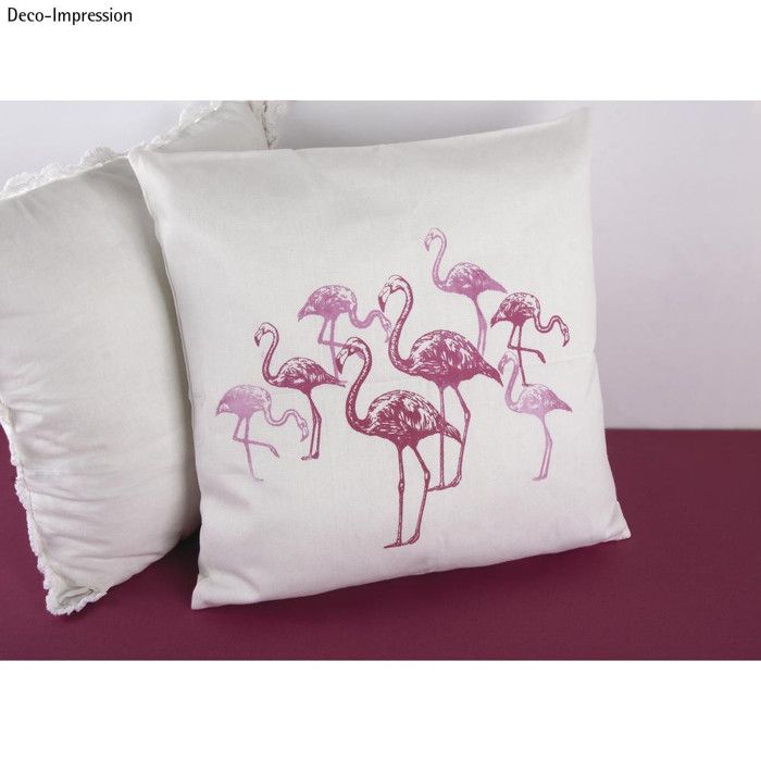 Самоклеящийся трафарет для ткани формата А5 Фламинго + шпатель