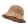 Out Hollow Woven Grass Fishermans Hat Summer Outdoor Leisure Beach Hats Ladies Casual Breathable Bucket Cap Flat Caps
