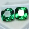 20.67 Ct NATURAL Garnet Green SQUARE CUSHION Loose Gemstone Pair