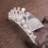 1PC Diadem With Comb Rhinestone Crown Hair Jewelry Pearl Headbands Girls Fashion Princess