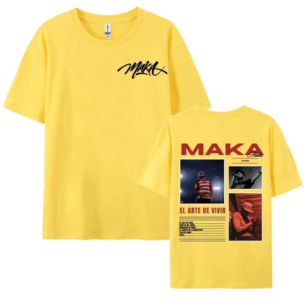 Rapper Maka Aura Tour 2025 Double Sided Printed Tshirts  Vintage for Unisex Women  Casual Hot Sale T Shirt