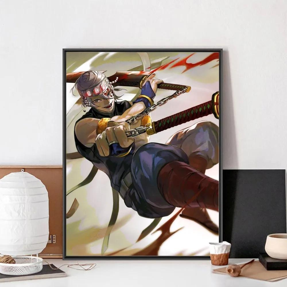 Demonic Killer Tengen Uzui Poster Canvas Painting Bar Retro Poster Modern Home Living Room Bedroom Study Decorative Art