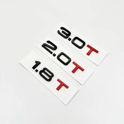 Автомобиль 3D ABS 1,8 T 2,0 T 3,0 T багажник с буквами, логотипом, знаком смещения, эмблемой, наклейками, наклейками для A1 A3 A4 A5 A6 A7 A8 Q2 Q3 Q5 Q7