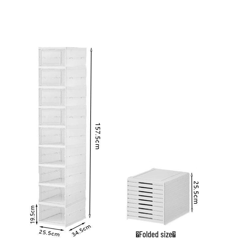 Складная коробка и стеллаж для хранения обуви без установки