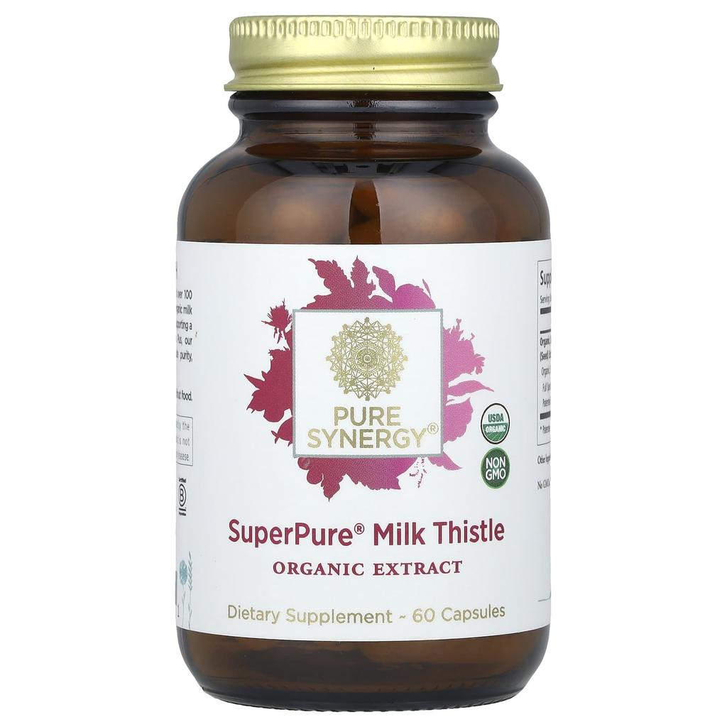 Pure Synergy Super Pure Milk Thistle Organic Extract, 60 Capsules