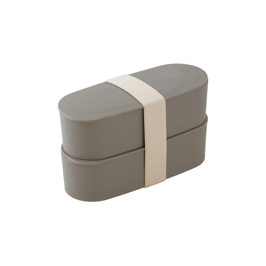 Thermos Fresh Lunch Slim Dishwasher Microwave MC Box, 2-tier, 600ml, Mocha, Size, Safe, Safe, DJT-601W