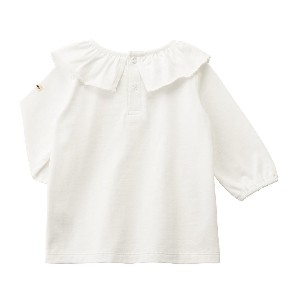 Miki House Hot Biscuits Лонгслив для мальчиков и блузка, для девочек, детская одежда, белый, 90см, 70-5208-499