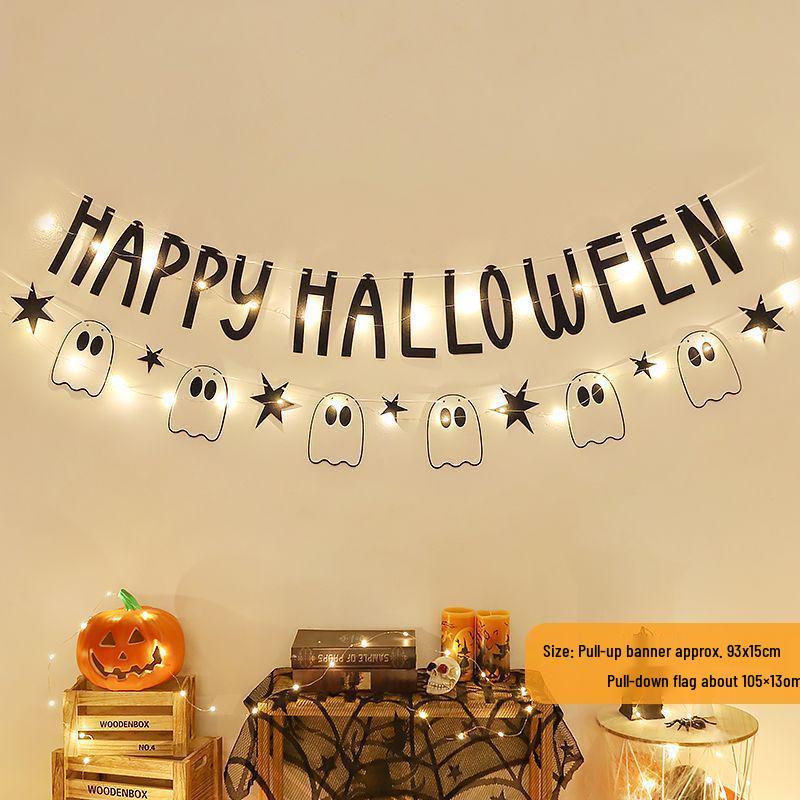 Halloween Hanging Decor: Flags, Flowers, and Ornaments for a Spooky Atmosphere