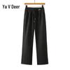Yalu Women's Casual High-Waist Straight-Leg Pants