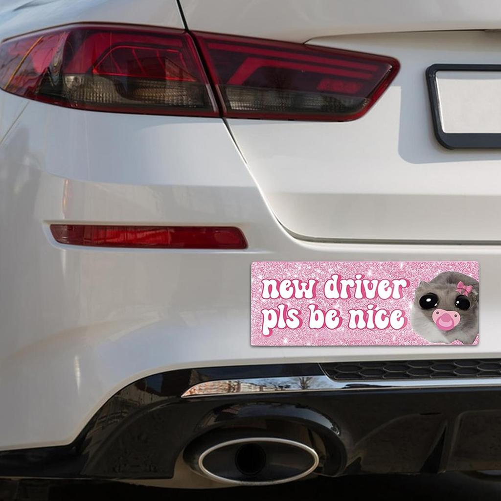Student Driver Sticker Reusable Magnetic New Driver Decal Car Magnet Funny Animal Design For Driving Practice Safety Training