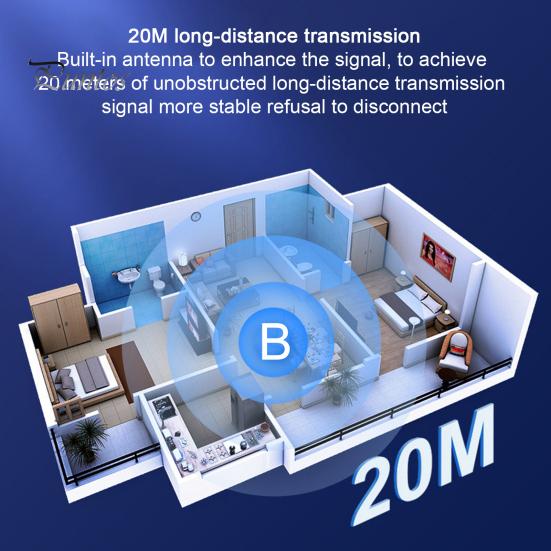 Беспроводной адаптер для ПК с ОС Windows 11/10/8.1, ноутбука, Plug and Play, Bluetooth-совместимый адаптер 5.4 с защитой от помех